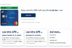 Apply for the Citi Simplicity Card