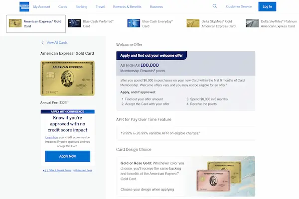 Apply for the Amex Gold