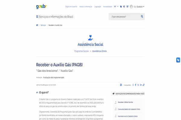 Auxílio Gás e Gás do Povo