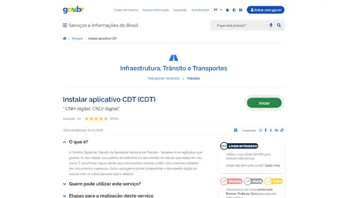 Baixar aplicativo oficial da CNH Digital