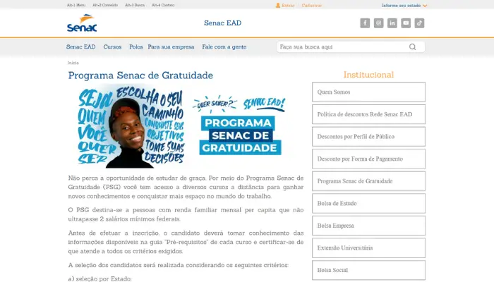 Passo a passo para se inscrever em Cursos Gratuitos