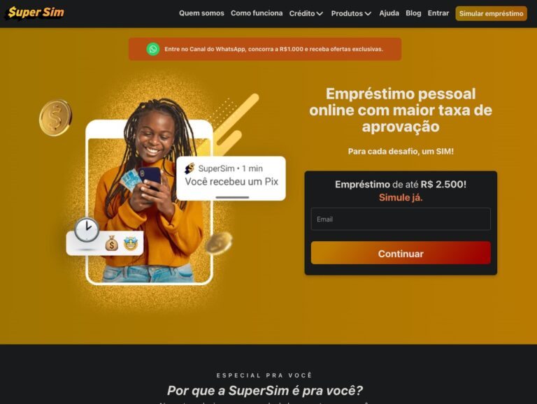 Empréstimo na SuperSim: Passo a Passo