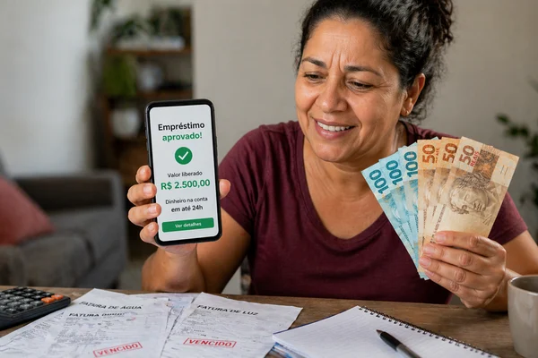 Empréstimo online disponível: Selecione o valor