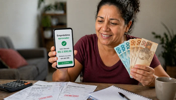 Empréstimo online disponível: Selecione o valor